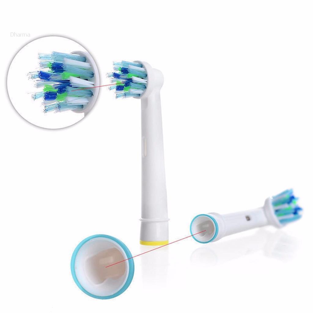 Bộ 4 đầu bàn chải đánh răng điện cross action cho răng sáng bóng thay thế cho máy Braun Oral B