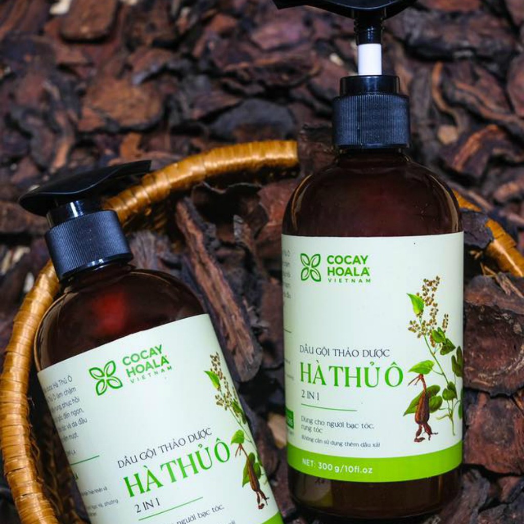 Dầu Gội và Xả Thảo Dược Hà Thủ Ô Giảm Rụng Tóc, Bạc Tóc Cocayhoala 300g