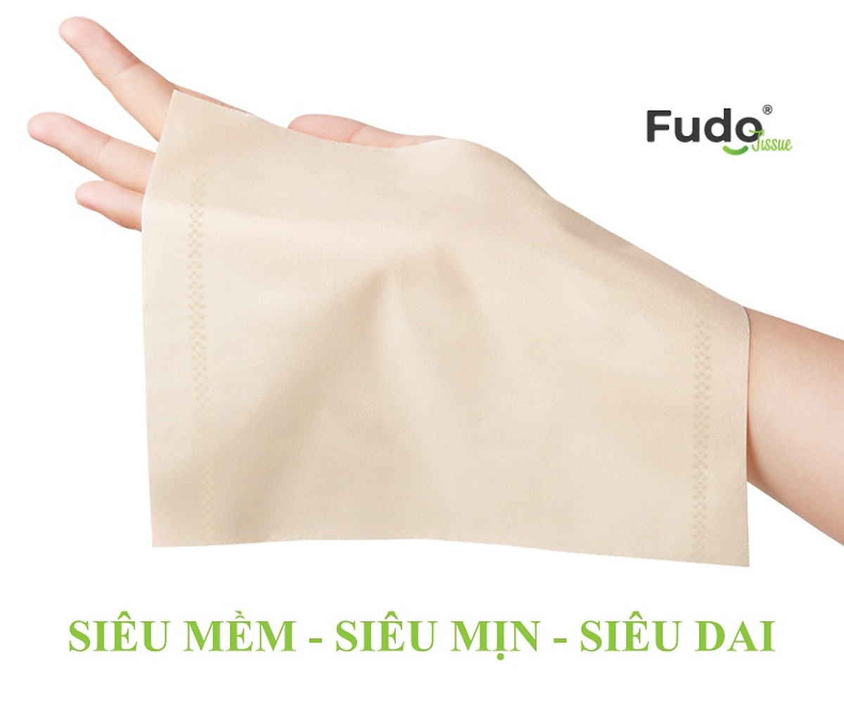 Khăn giấy tre Fudo - Combo 10 Cuộn Giấy Vệ Sinh Không Lõi (4 lớp): 100% bột tre, không tạo mùi, không tẩy trắng, siêu mềm, siêu mịn, siêu dai