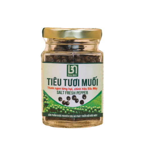 Tiêu tươi muối Organic Bầu Mây 50g - Giúp kích thích vị giác, giúp ăn ngon miệng hơn, cải thiện chức năng của hệ tiêu hoá