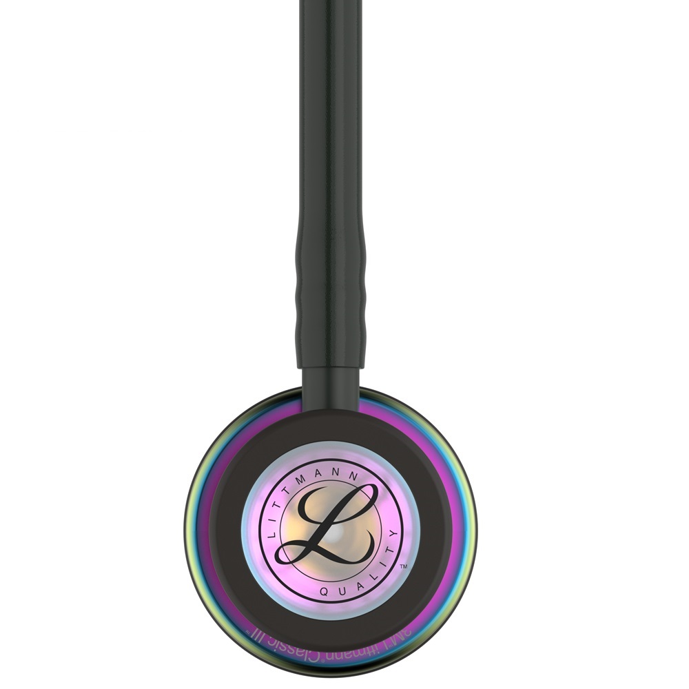 Ống nghe 3M Littmann Classic III, Màu đen, Chestpiece Rain bow 27 inch, 5870