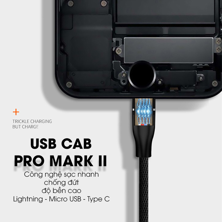 Dây Cáp Sạc Điện Thoại USB Cab Lightning Pro Mark II Chống Rối, Chống Đứt Bền Bỉ DT027