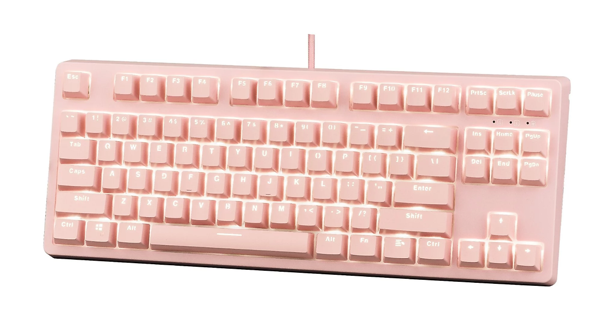 Bàn phím cơ E-Dra EK387 Pink Edition (Brown Switch) - Hàng chính hãng