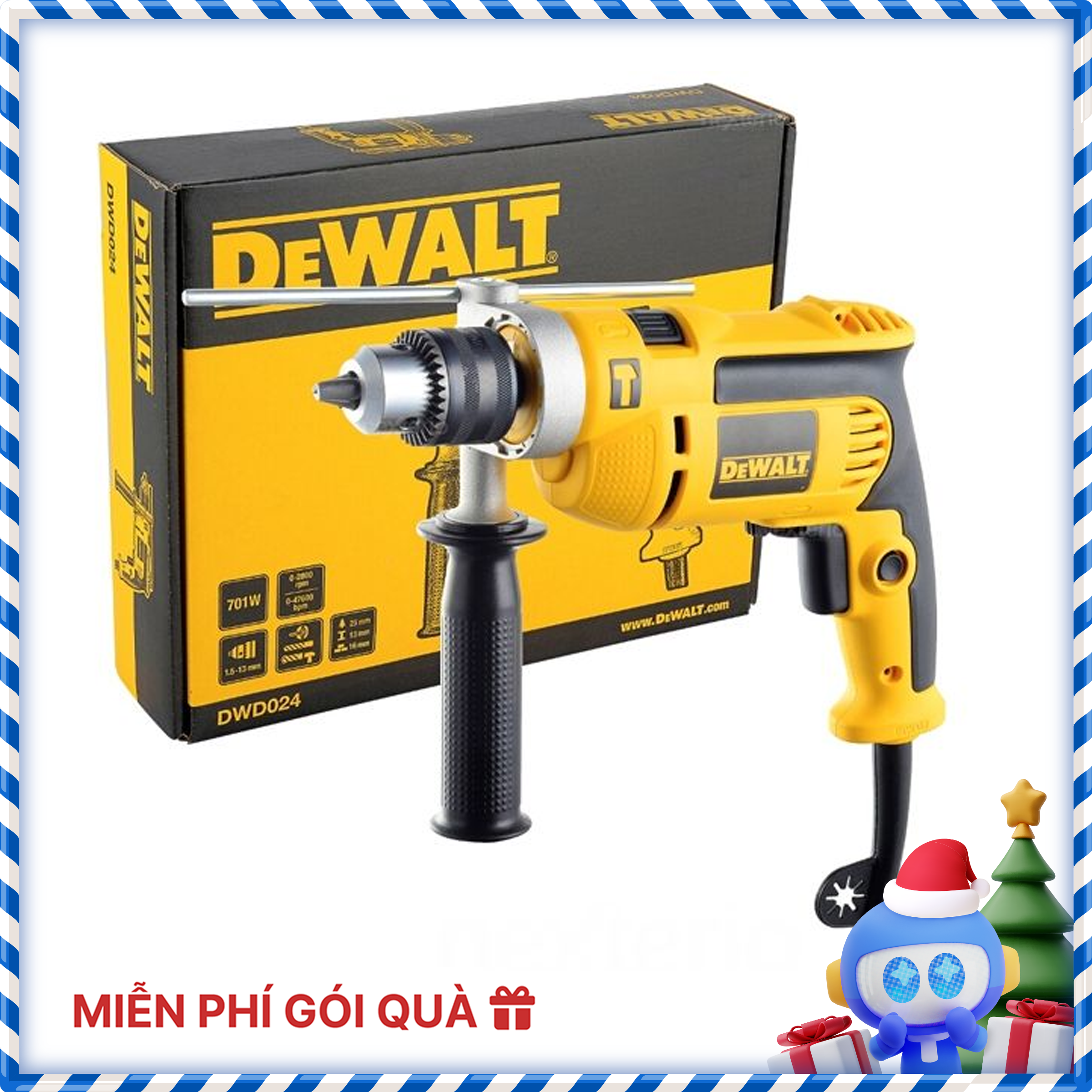 Máy khoan cầm tay 650W Dewalt DWD024-B1