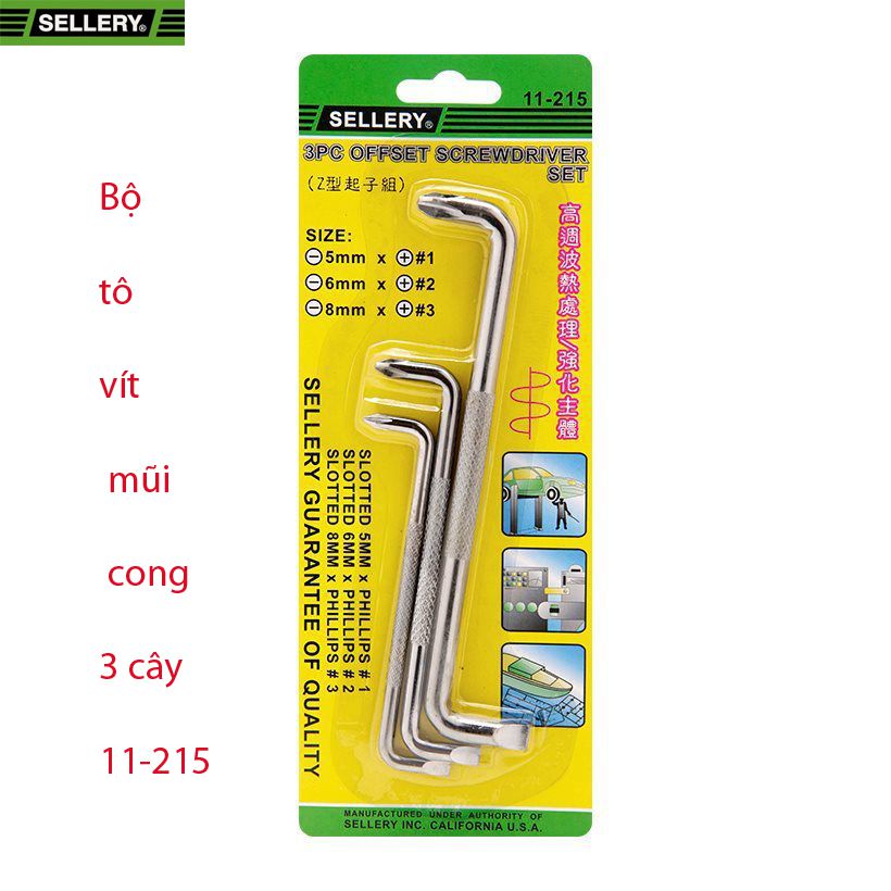 BỘ TÔ VÍT MŨI CONG 3 CÂY SELLERY 11-215