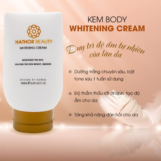 Kem Body  WHITENING CREAM  HATHOR BEAUTY 180 ML