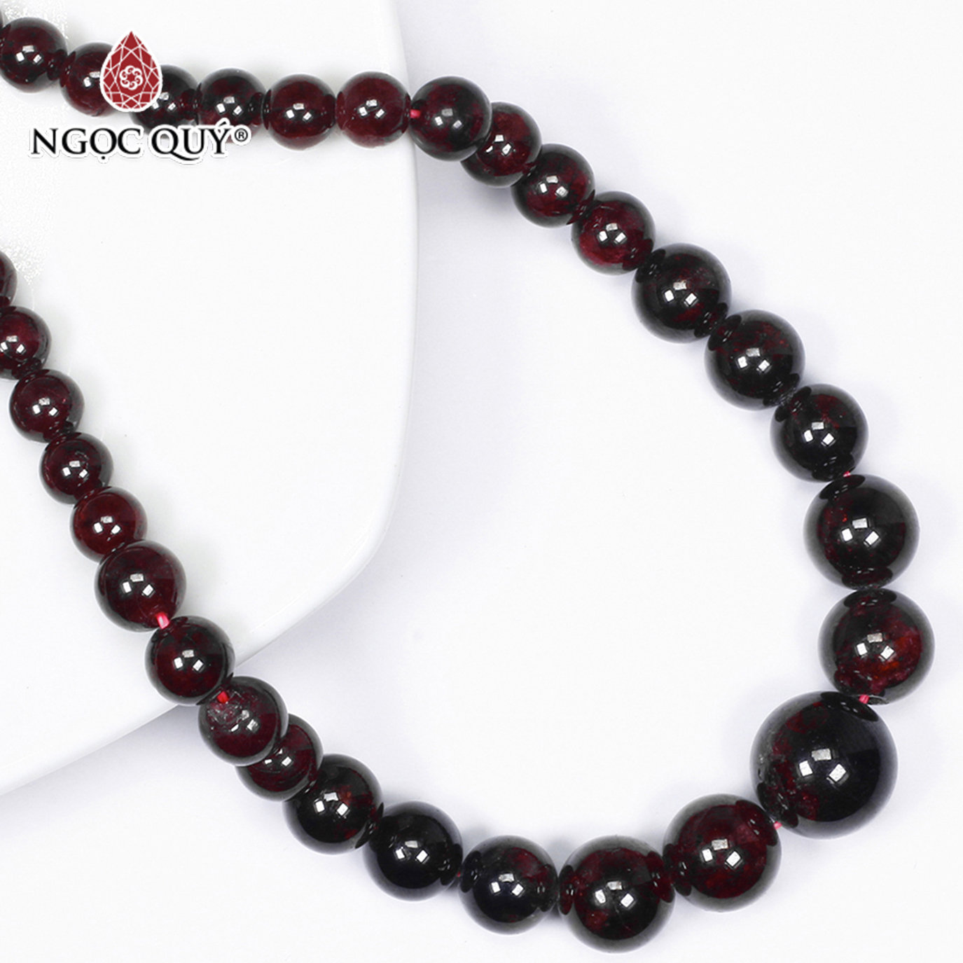Chuỗi cổ đá Garnet mệnh hỏa, thổ - Ngọc Quý Gemstones