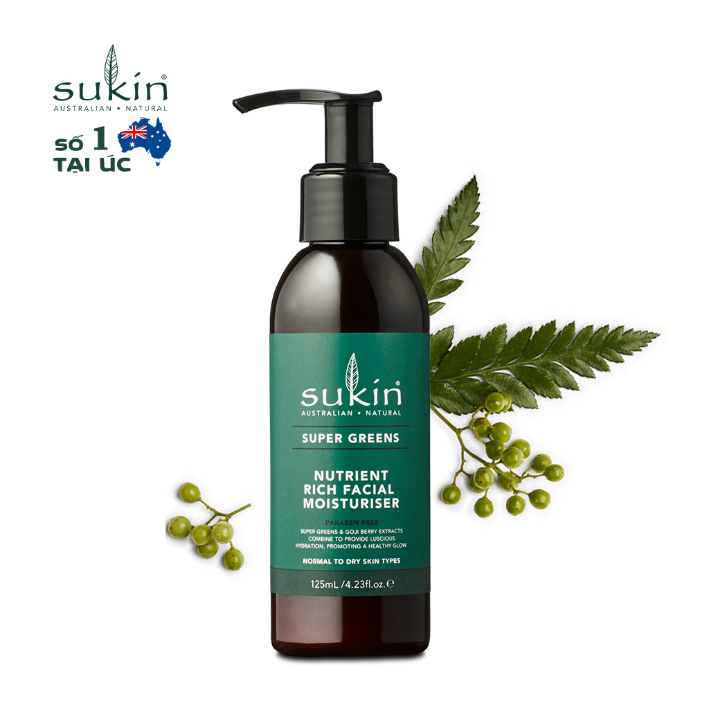 Kem dưỡng da mặt Sukin Super Greens Nutrient Rich Facial Moisturiser 125ml