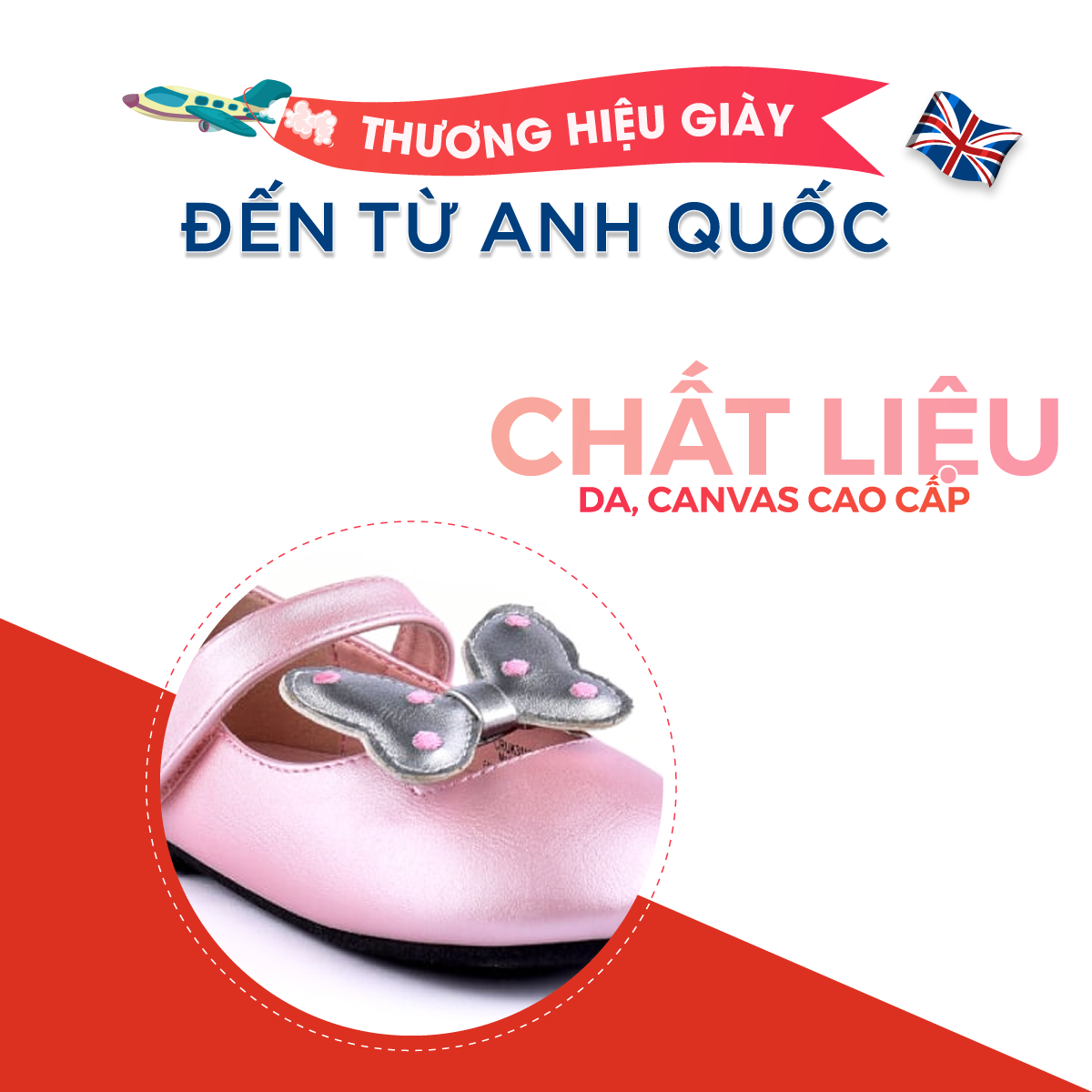 Giày Búp Bê Bé Gái Đi Học Đi Chơi Crown Space UK Ballerina Trẻ Em Cao Cấp CRUK3116 Nhẹ Êm Thoáng Size 30-36/6-14 Tuổi