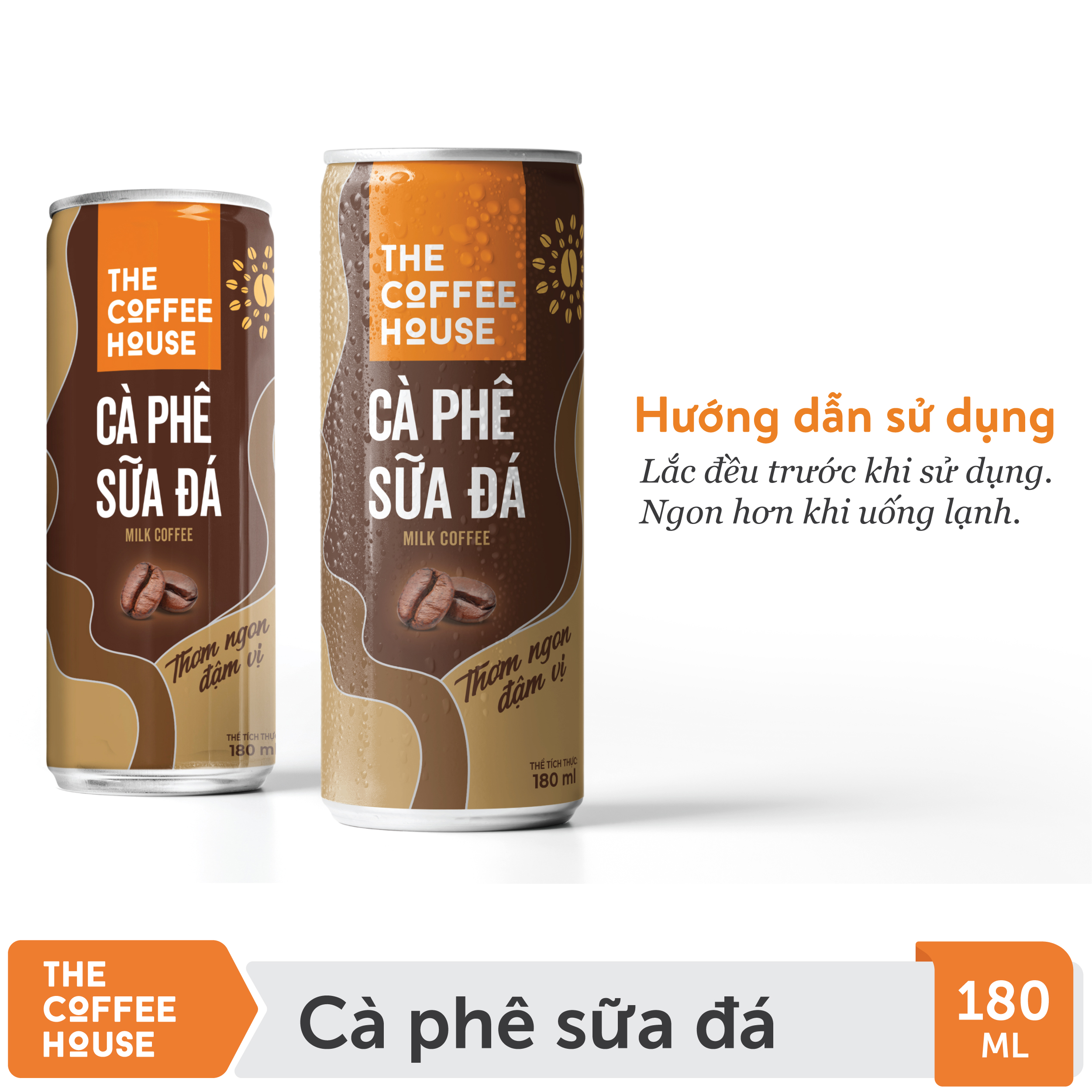 Thùng 24 Lon cà phê sữa đá The Coffee House (180ml/Lon)