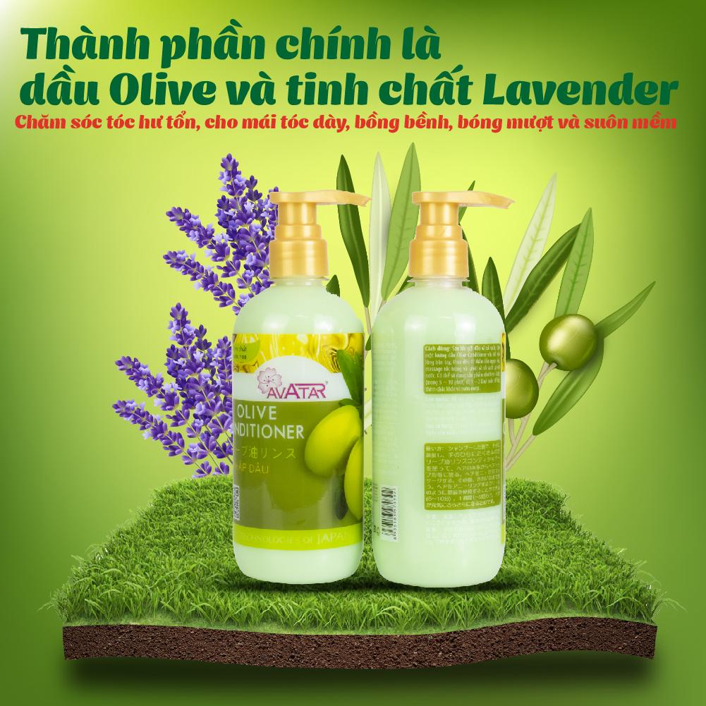 Kem hấp dầu Olive Avatar 500ml Nuôi dưỡng tóc Chắc khỏe Chống gãy rụng Tóc Dài Suôn Mềm mượt