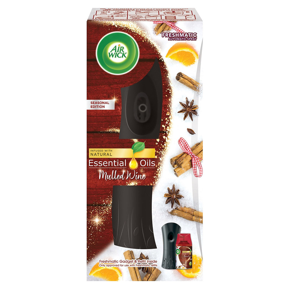 Bộ phun tinh dầu tự động Air Wick Mulled Wine 250ml QT06513 - cam, quế, hồi