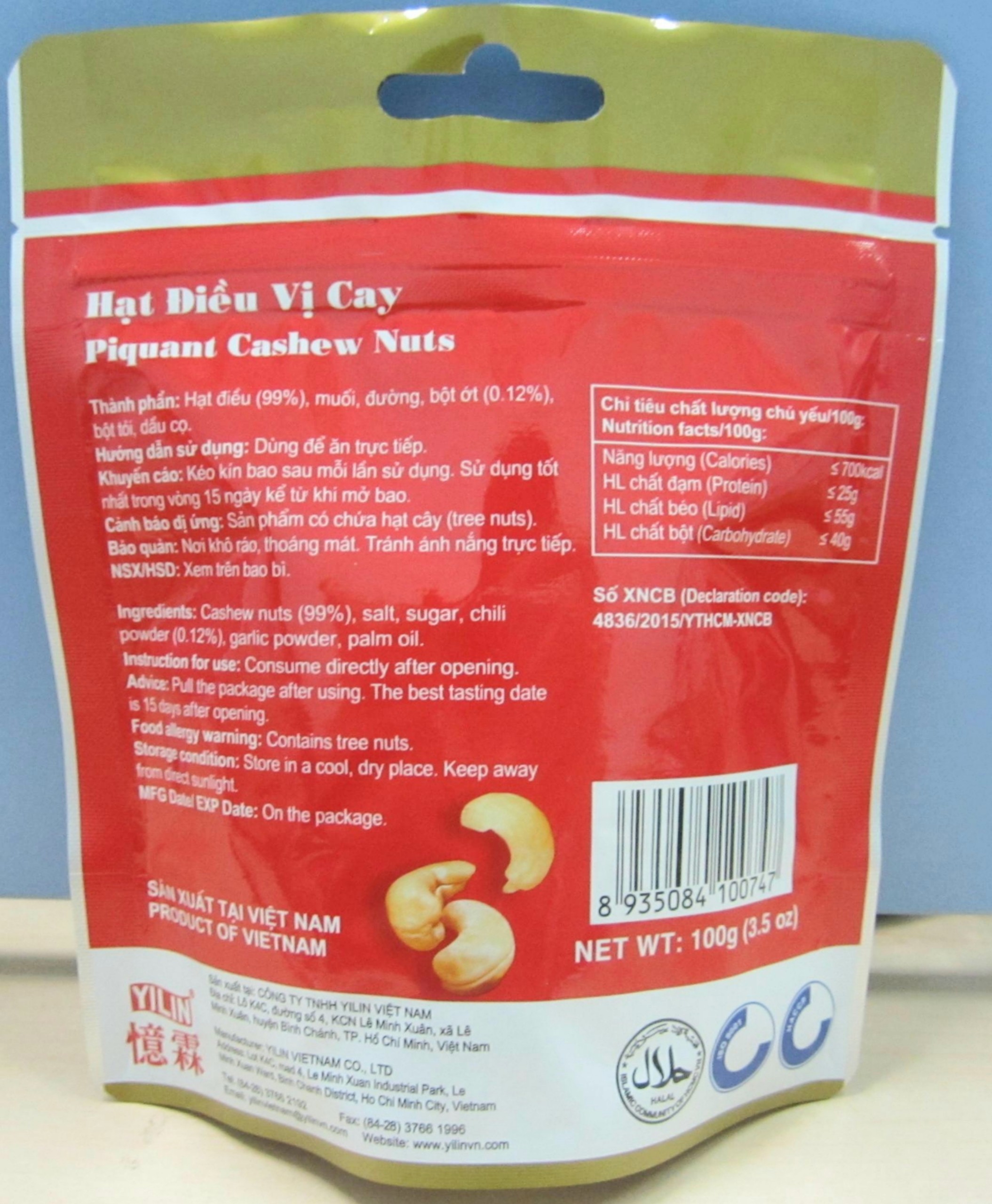 HẠT ĐIỀU VỊ CAY - HITO 100G THƠM CAY ĐẬM VỊ