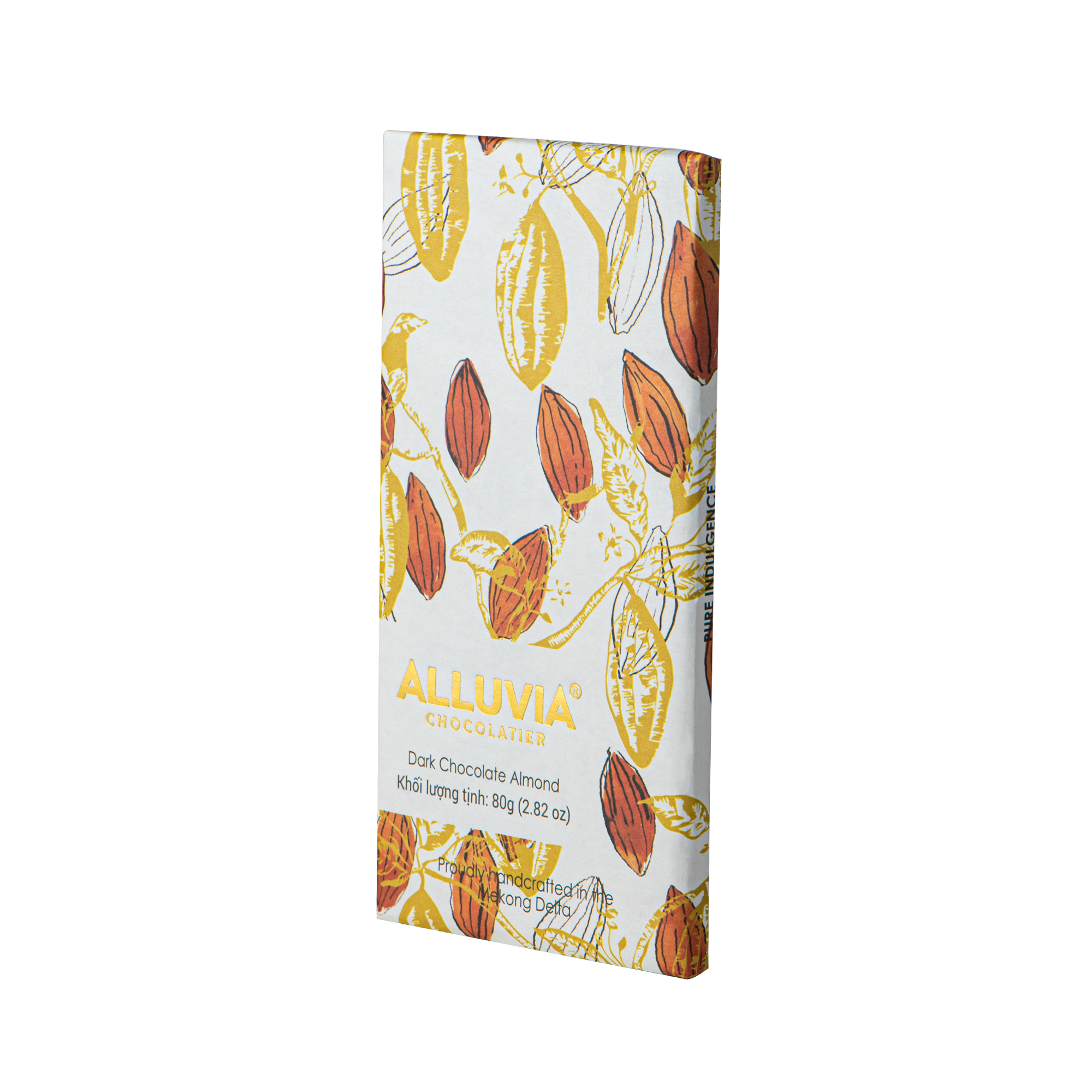 SÔCÔLA ĐEN ALLUVIA 70% HẠNH 80g