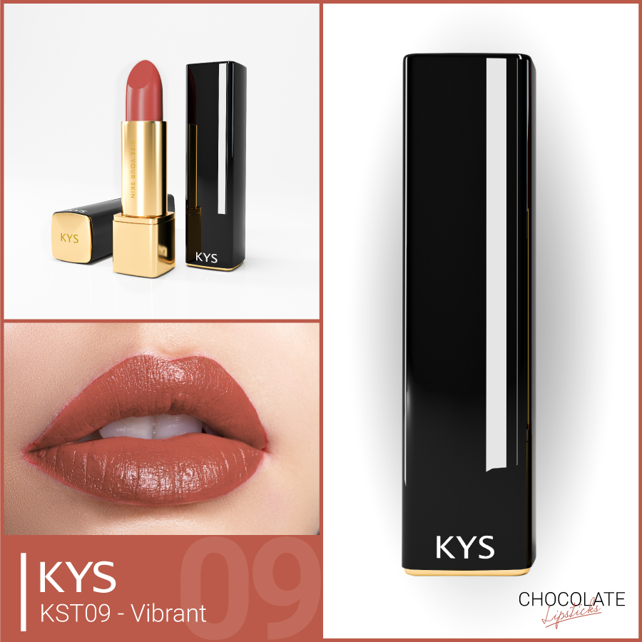 Son Chocolate Matte Lipstick KYS – VIBRANT CAM HỒNG ĐẤT