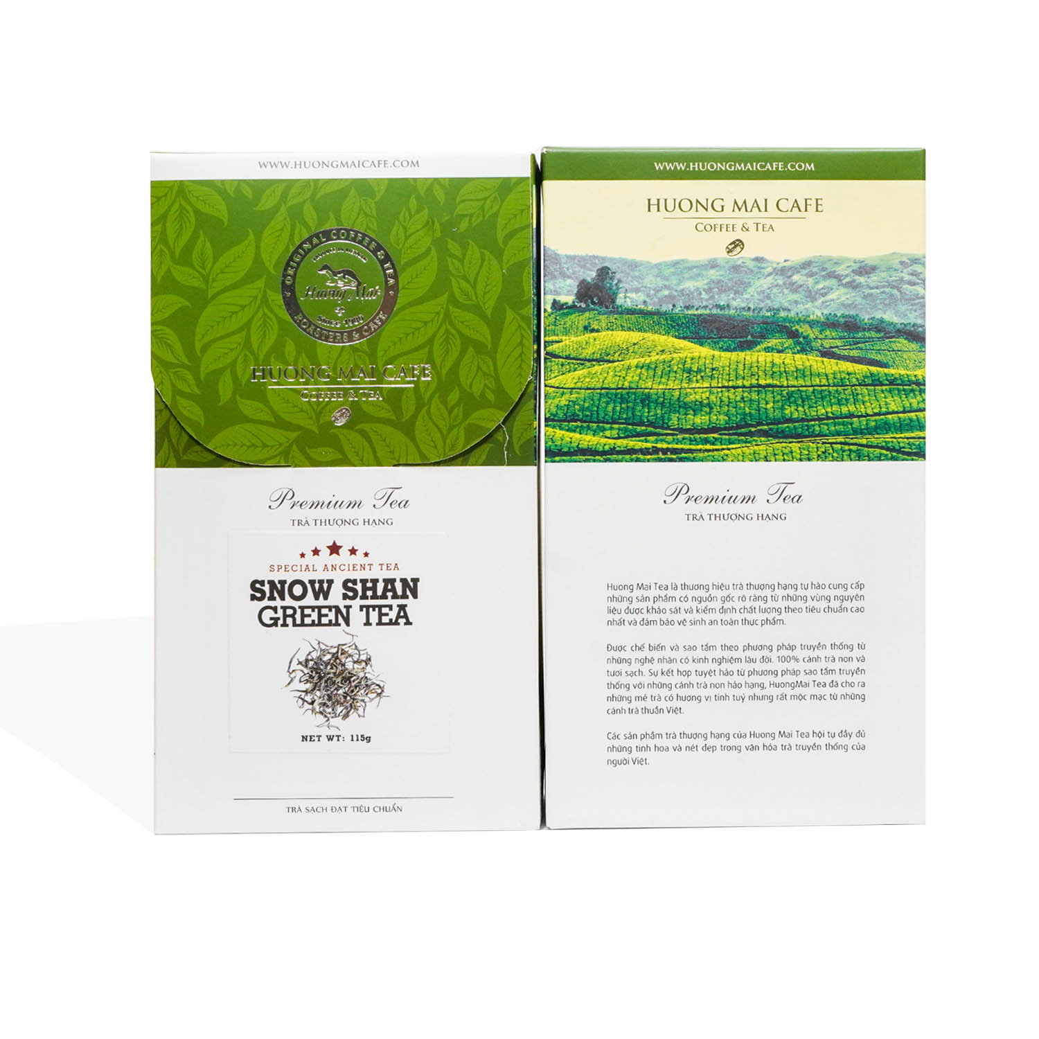 Trà San Tuyết Suối Giàng Thượng Hạng Hương Mai Cafe Premium Snow Shan Green Tea - 100% Lá Trà Non Tươi Sạch Trồng Trong Môi Trường Núi Cao 115g