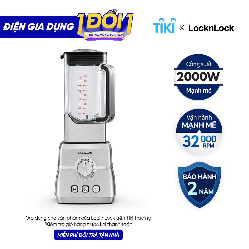 Máy xay sinh tố siêu mạnh Lock&Lock EJM476SLV - Hàng chính hãng