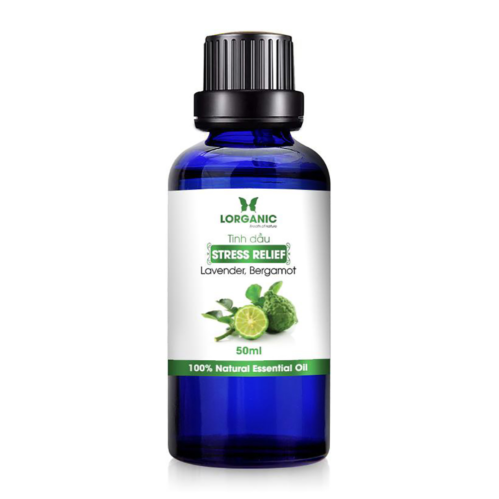 Combo tinh dầu thư giãn stress relief Lorganic +tinh dầu thư giãn stress relief Lorganic treo xe hơi, tủ áo / Tinh dầu thiên nhiên nguyên chất/ Hương thơm tự nhiên, thư giãn.