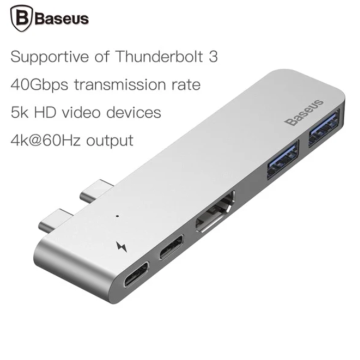 Bộ Hub chuyển đổi 5 trong 1 dành cho Macbook Pro CAHUB-B0G- Hàng chính hãng