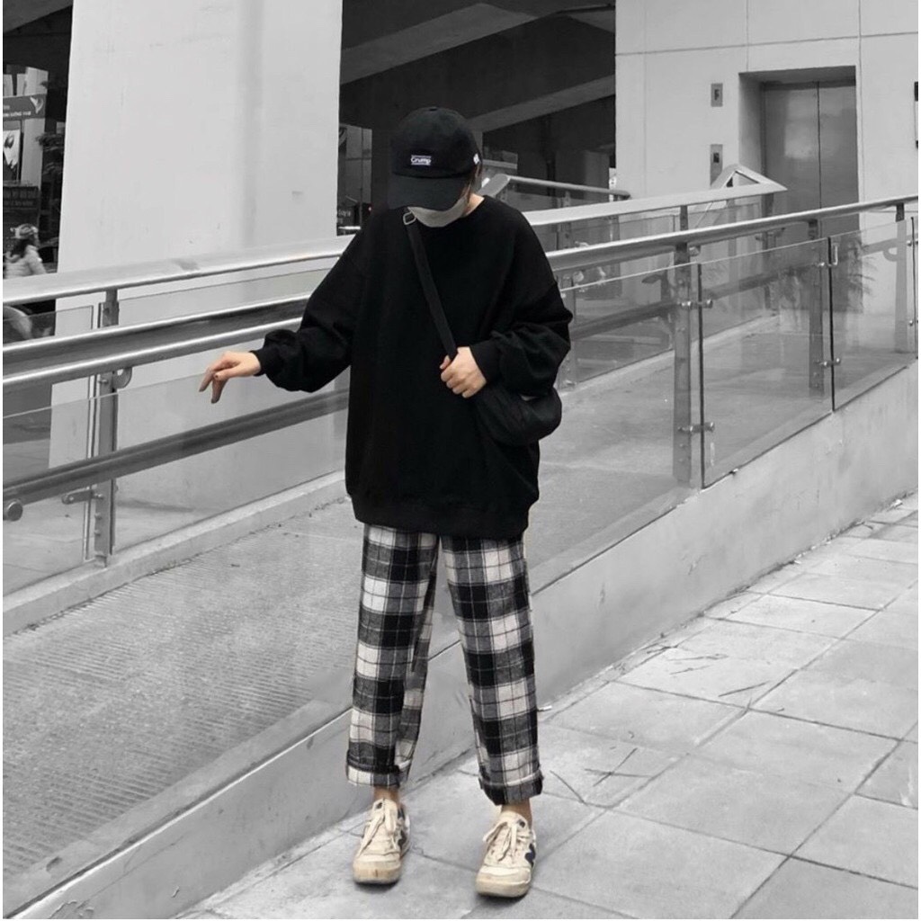 Quần baggy unisex WIND Caro, quần baggy ống suông ullzang WIND