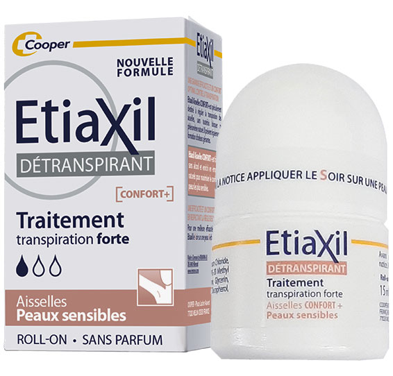 Lăn khử mùi Etiaxil Détranspirant Traitement Confort+ Aisselles Peaux Sensibles 15ml (Dành cho da siêu nhạy cảm)