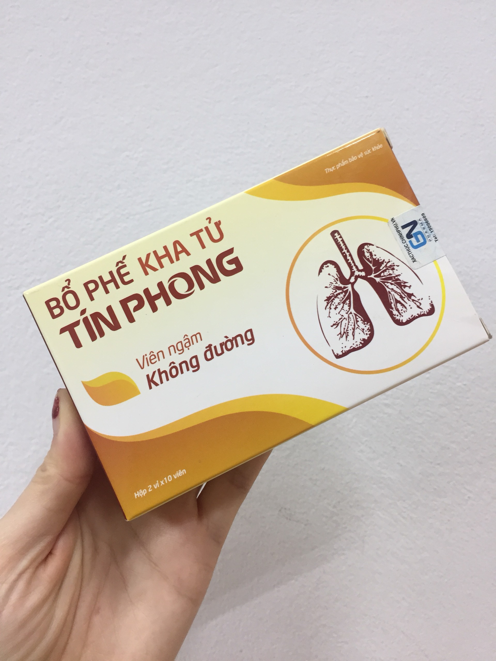 Viên Ngậm Bổ Phế Kha Tử Tín Phong - Bổ phế, giảm ho, long đờm - Hộp 20 viên