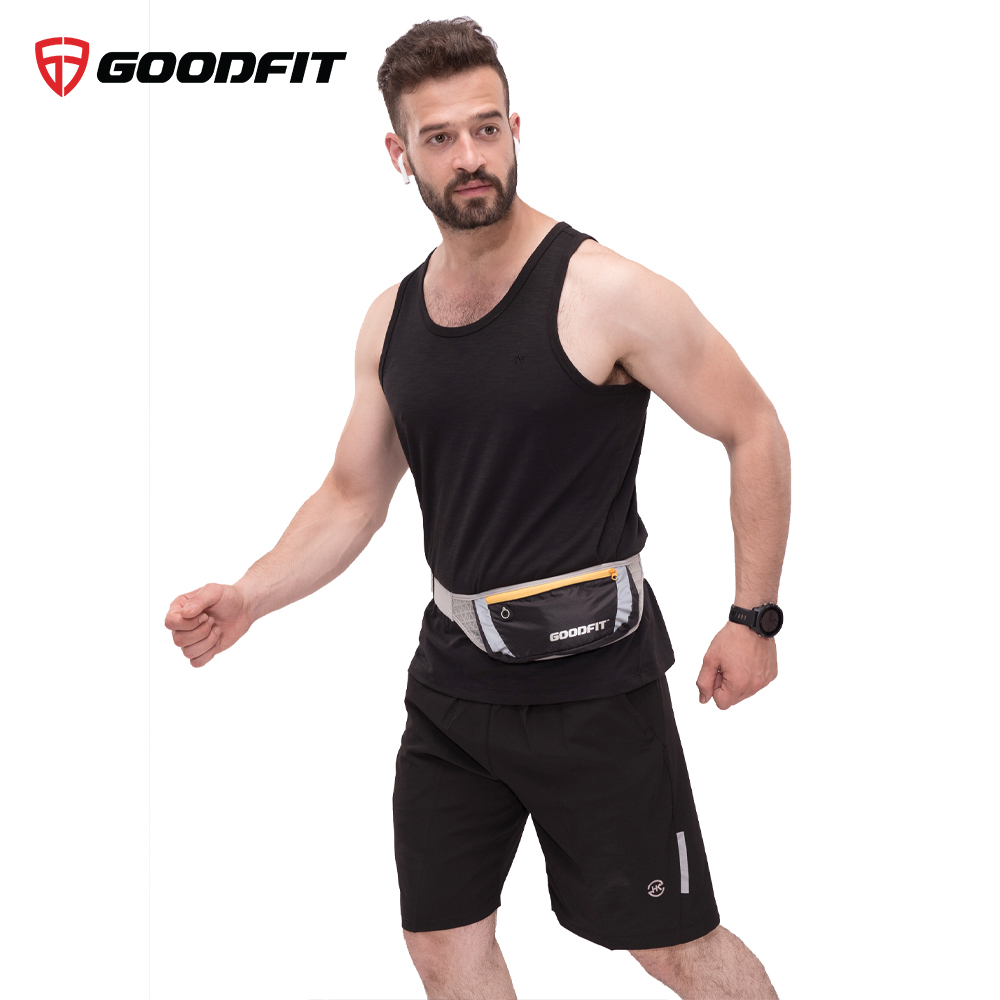 Túi đeo hông, đai chạy bộ nhiều ngăn chống nước, có phản quang Goodfit GF102RB