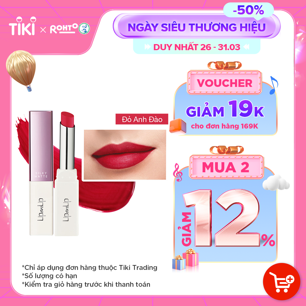 Son lì dưỡng môi siêu mịn Lip On Lip Silky Matte