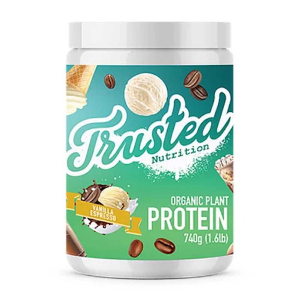 Sữa bổ sung protein hữu cơ từ hạnh nhân và đậu tằm dành cho người ăn chay Trusted Nutrition Organic Plant Protein 740g