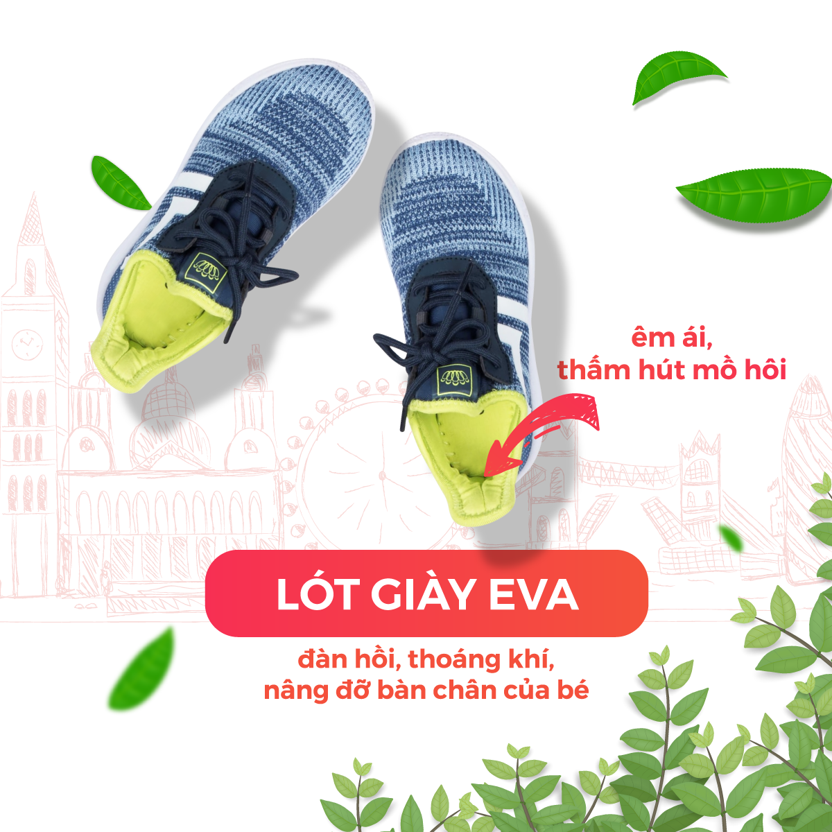 Giày Thể Thao Bé Trai Bé Gái Đi Học Siêu Nhẹ Crown Space UK Sport Shoes CRUK8022 Cho Trẻ em Cao Cấp Êm Thoáng Size 28-35/2-14 Tuổi