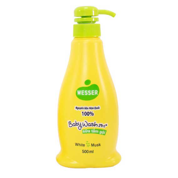 Sữa Tắm Gội Wesser 2in1 Hương Cỏ Xạ Hương - Xanh Lá