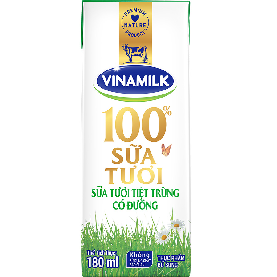Thùng 48 Hộp Sữa Tươi Tiệt Trùng Vinamilk 100% Có Đường