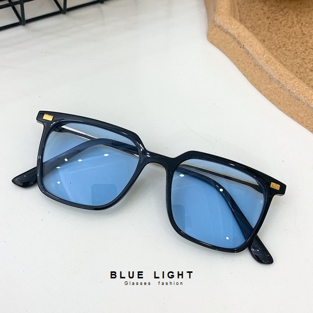 Kính Râm, Kính Mát Nam Nữ Dáng Vuông Mắt Xanh Dương Hàn Quốc - BLUE LIGHT SHOP