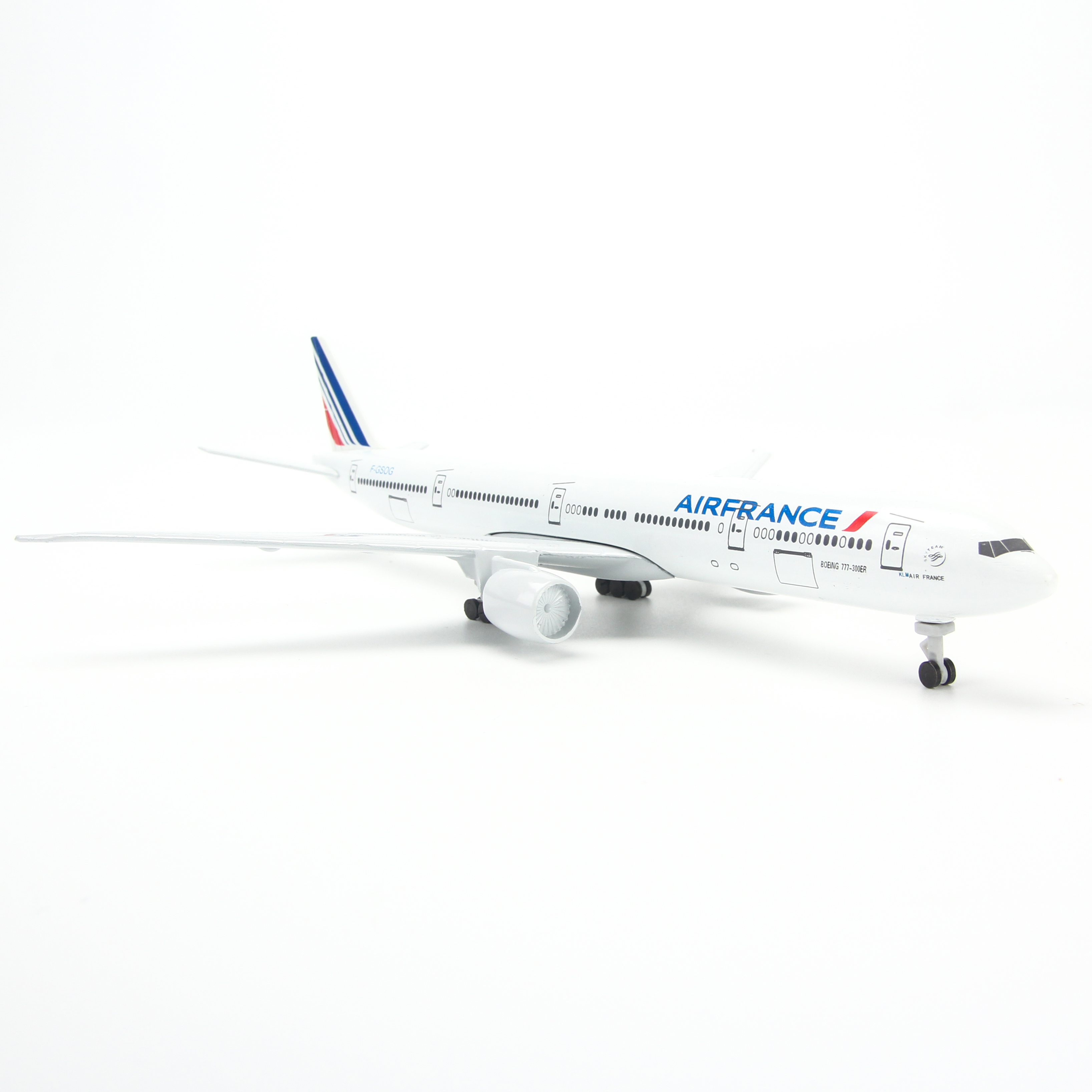 Mô hình máy bay Air France (20cm)- Trắng,xanh,đỏ,có bánh