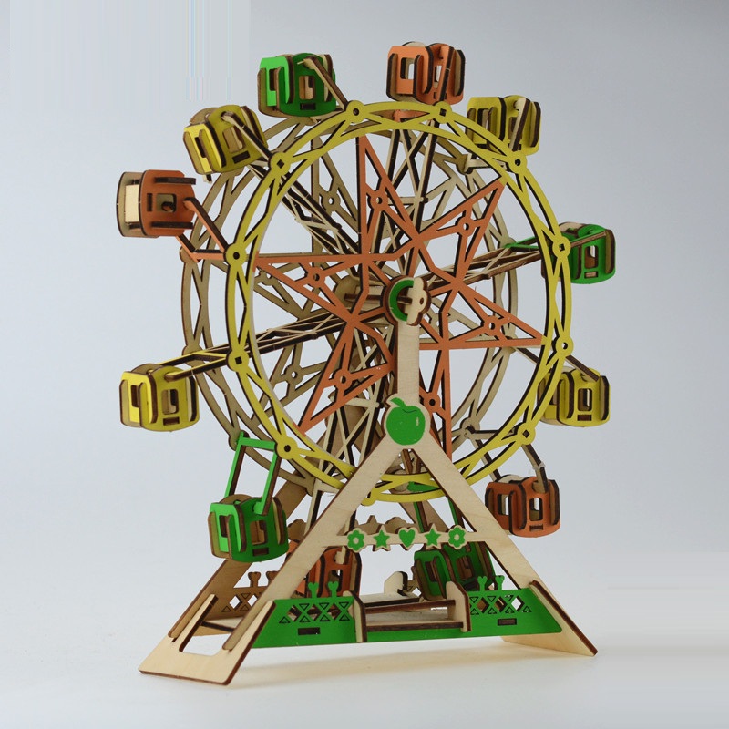 Đồ chơi lắp ráp gỗ 3D Mô hình Lucky Ferris Wheel LC-GP472