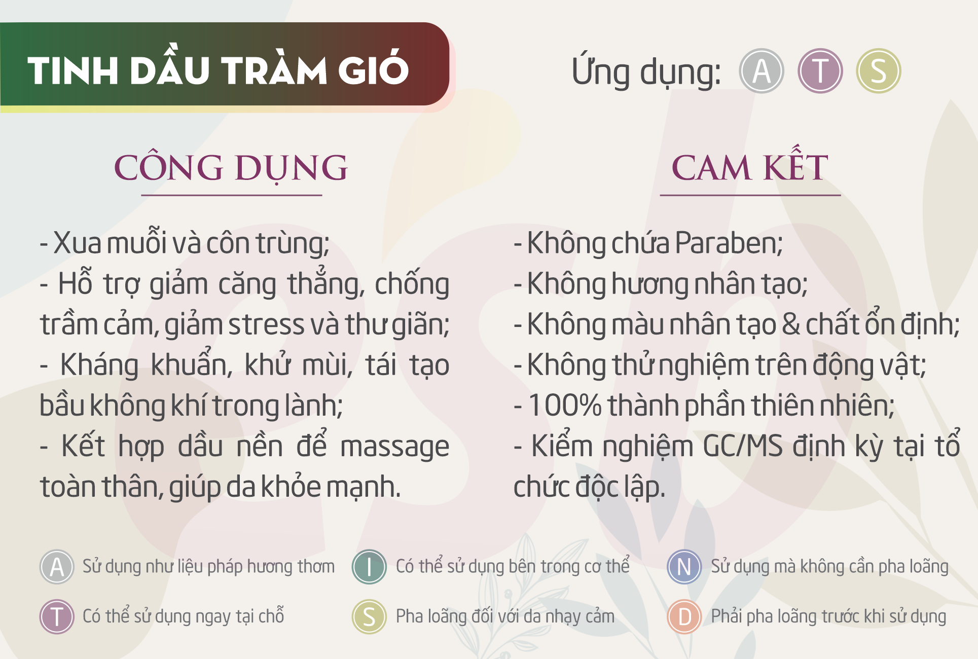 Tinh dầu thiên nhiên Tràm Gió - Essenbee - 30ml - Chống cảm lạnh, giảm ho, chống đầy hơi và khó tiêu. Chống côn trùng và muỗi đốt. Thích hợp và an toàn với phụ nữ mang thai và trẻ nhỏ.