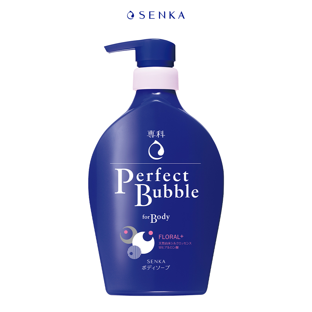 Bộ đôi sữa tắm dưỡng ẩm SENKA PERFECT BUBBLE( S.Tắm D.Ẩm SK PFW-Hương H.Hồng &amp; Đinh Hương 500ml + Hương Linh Lan &amp; Hoa Nhài 500ml)