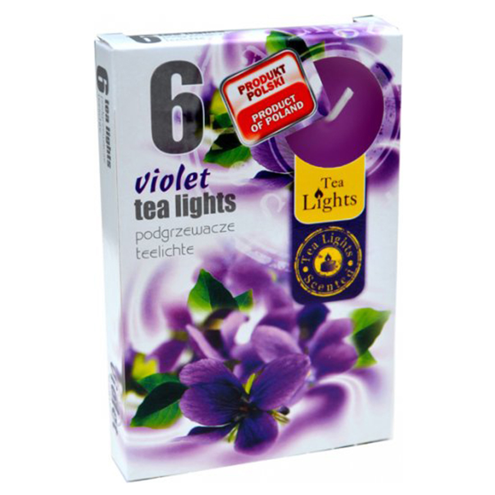 Hộp 6 nến thơm tinh dầu Tealight Admit Violet QT026051 - hoa phi yến