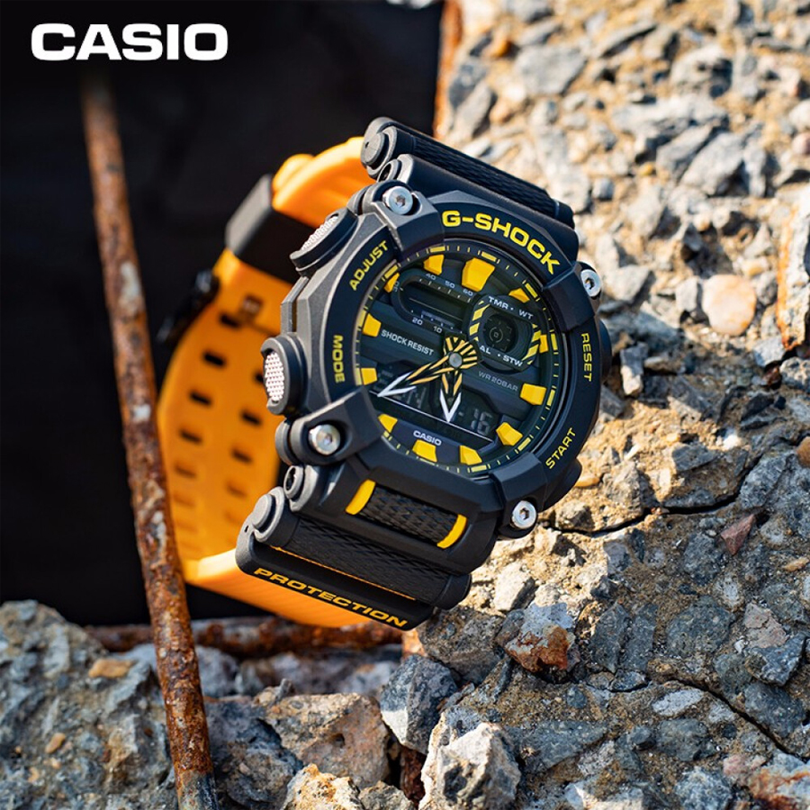 Đồng hồ nam dây nhựa Casio G-Shock chính hãng GA-900A-1A9DR (49mm)
