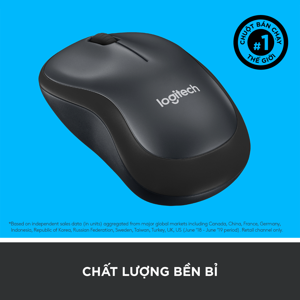 Chuột không dây Logitech M220 Silent - Hàng chính hãng