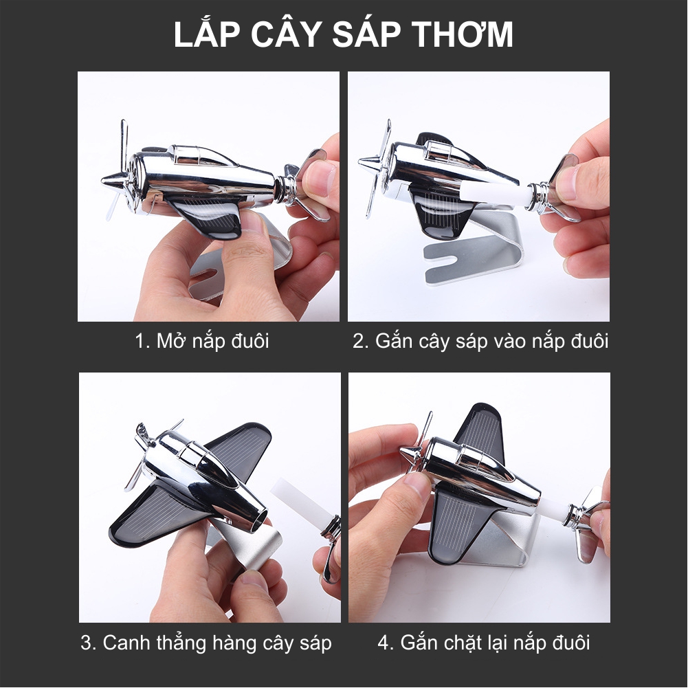 Sáp thơm xe hơi chạy bằng năng lượng mặt trời mô hình máy bay