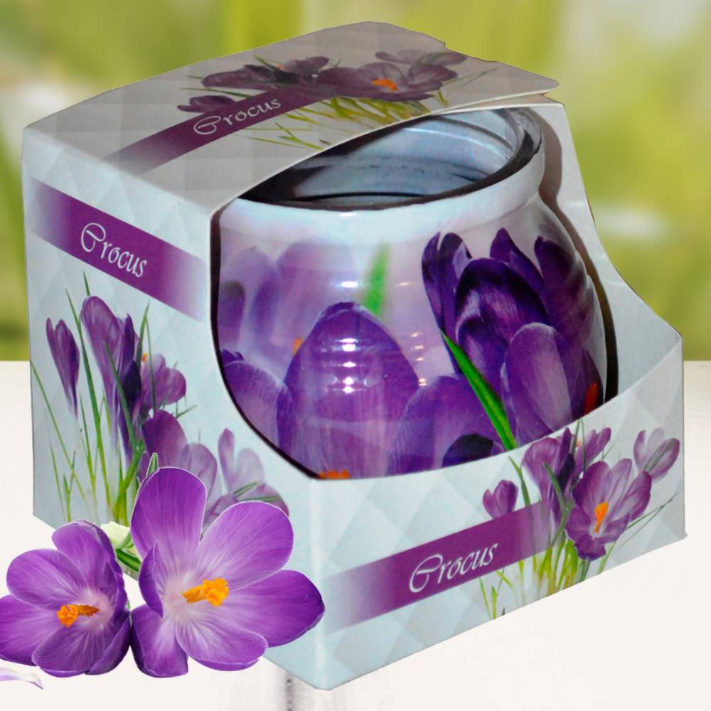 Ly nến thơm tinh dầu Admit Crocus 85g QT01892 - hoa nghệ tây