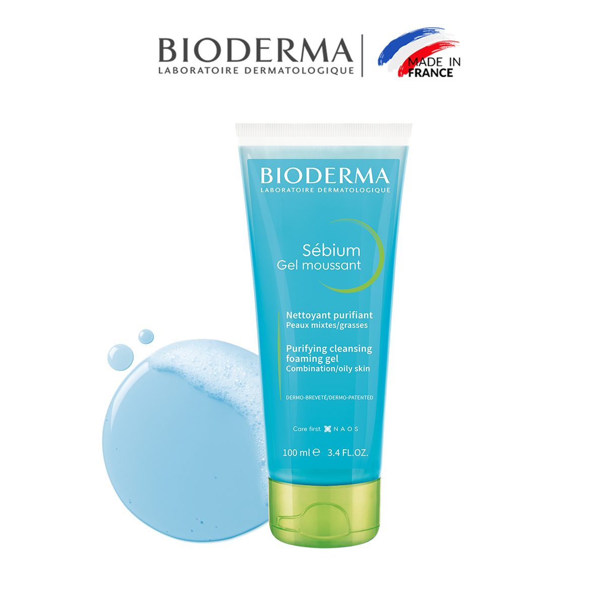 Gel Rửa Mặt Tạo Bọt, Không Chứa Xà Phòng Bioderma Sebium Gel Moussant