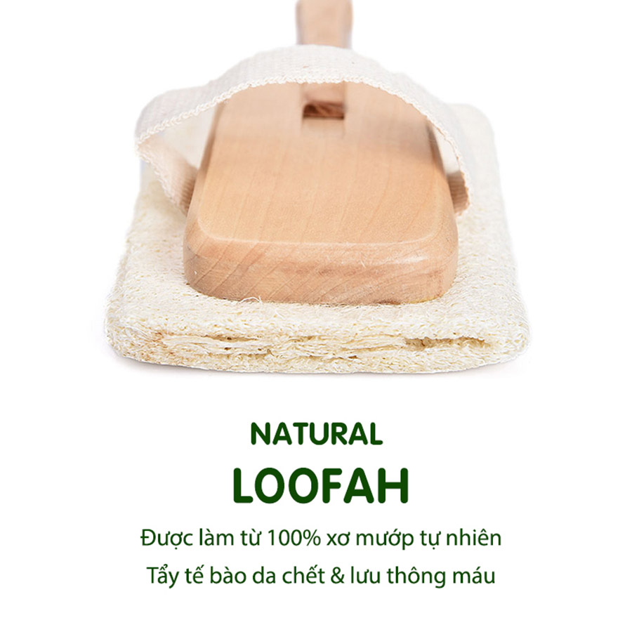 Bàn Chải Tắm Xơ Mướp Body&Mind Bath Brush With Loofah Head