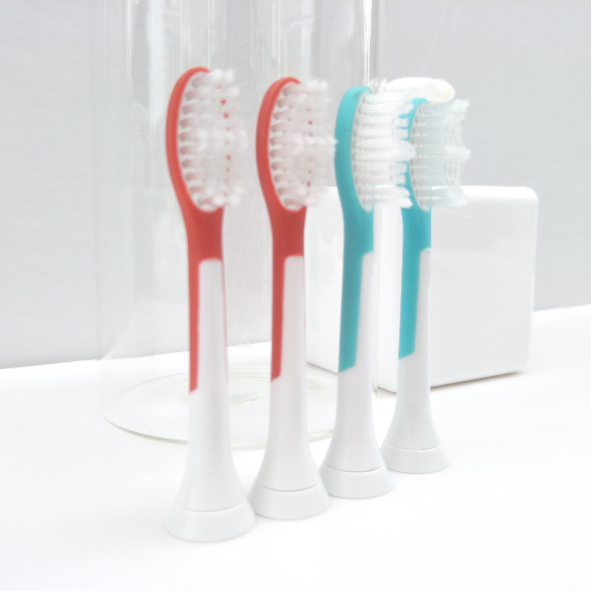 Cho máy Philips Sonicare HX3, HX6, HX7, HX8, HX9, R, FlexCare +, FlexCare, HealthyWhite, HydroClean, EasyClean, DiamondClean, Bộ 4 đầu bàn chải đánh răng điện HX-6044