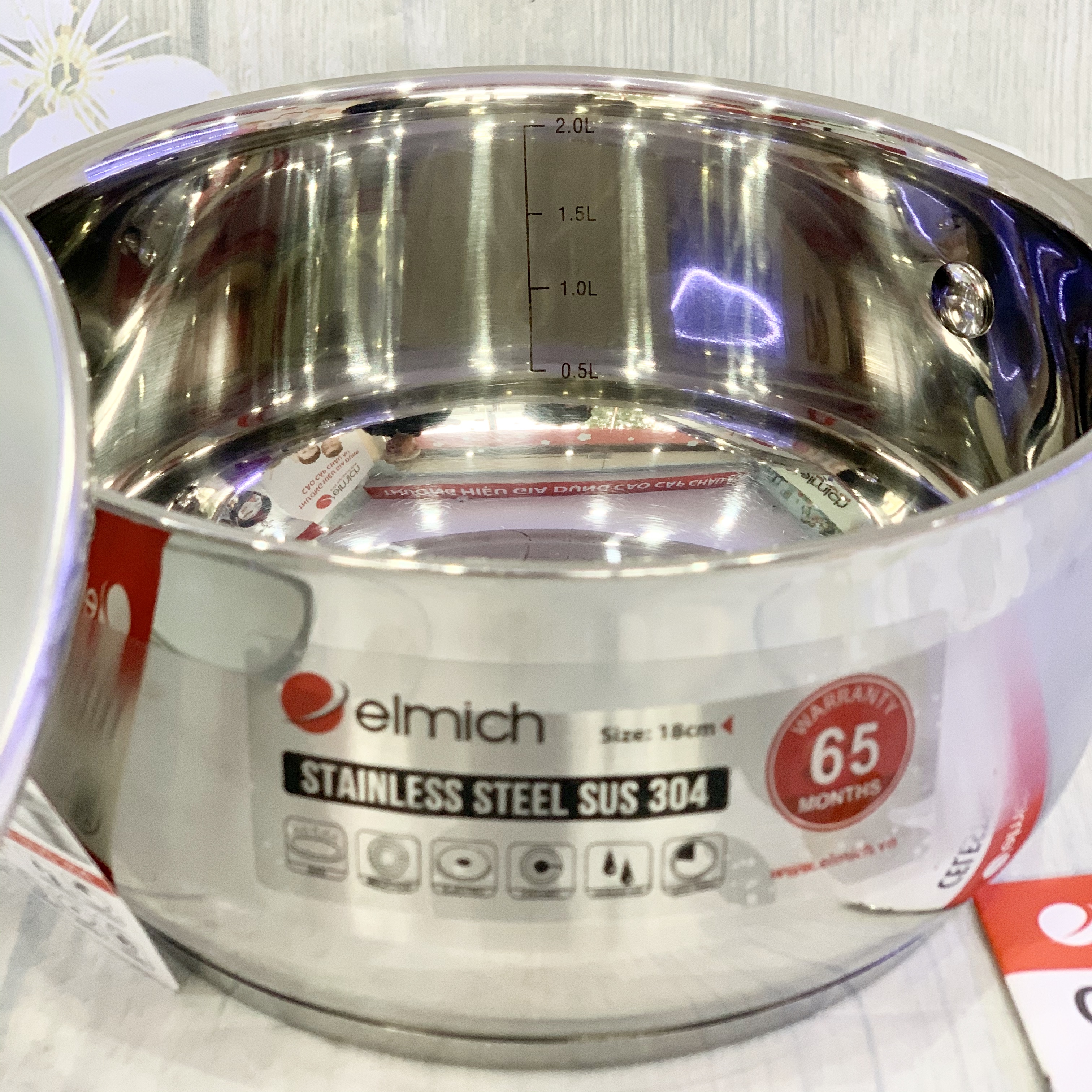 XOONG INOX 304 CELESTINE CAO CẤP 5 LỚP ĐÁY TỪ 28 CM