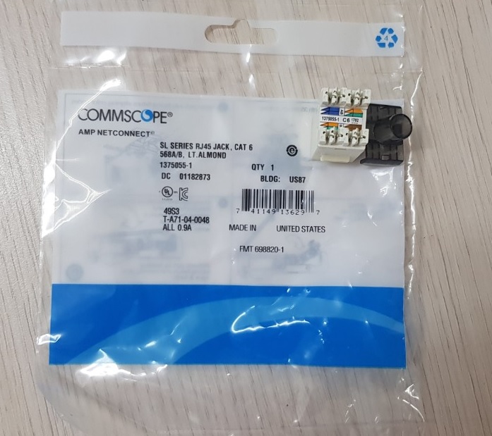 Ổ Cắm Mạng Cat6 – Modular Jack Cat6 AMP - Commscope