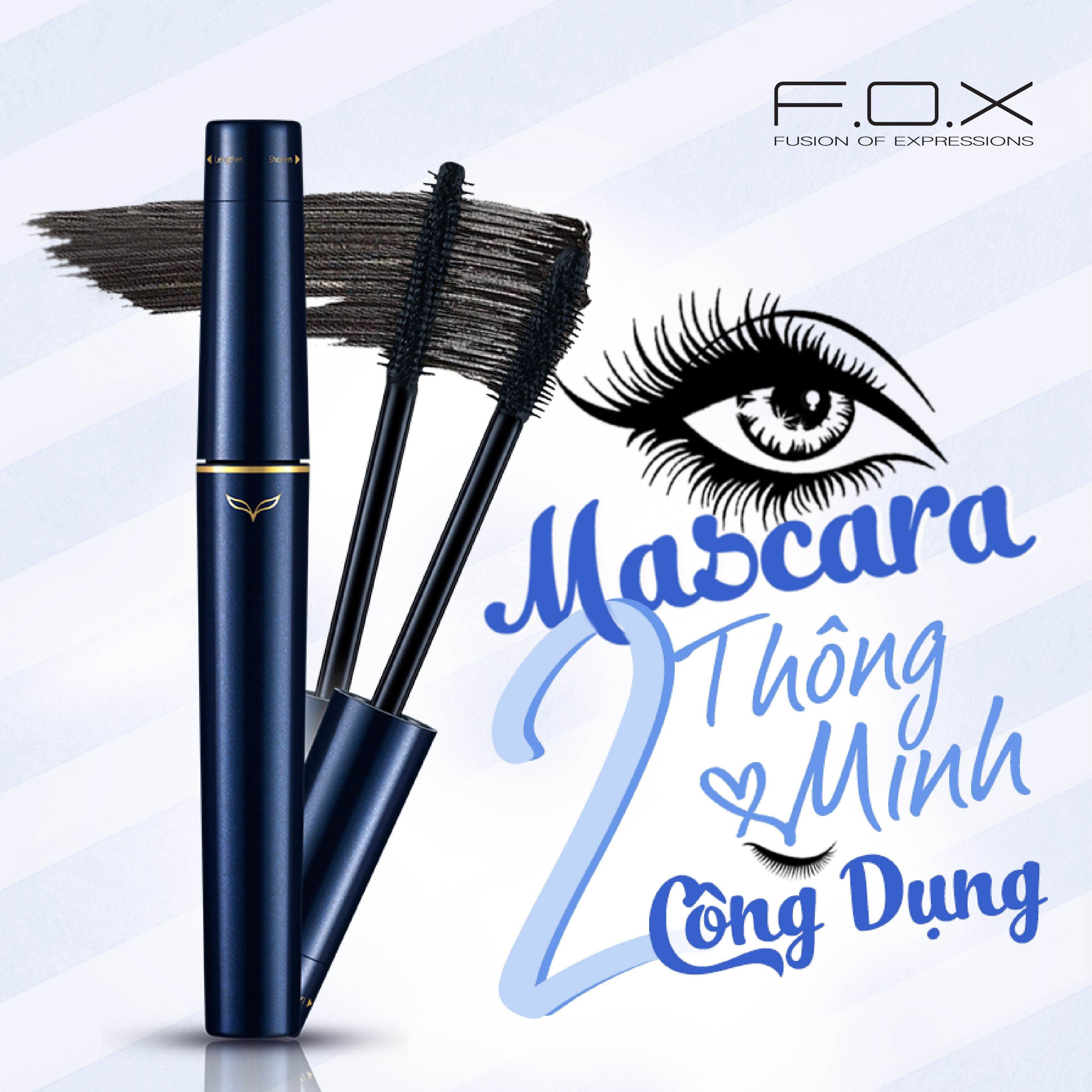 Mascara FOX Thông Minh 2 Công Dụng  Multi Function Mascara 8.5ml