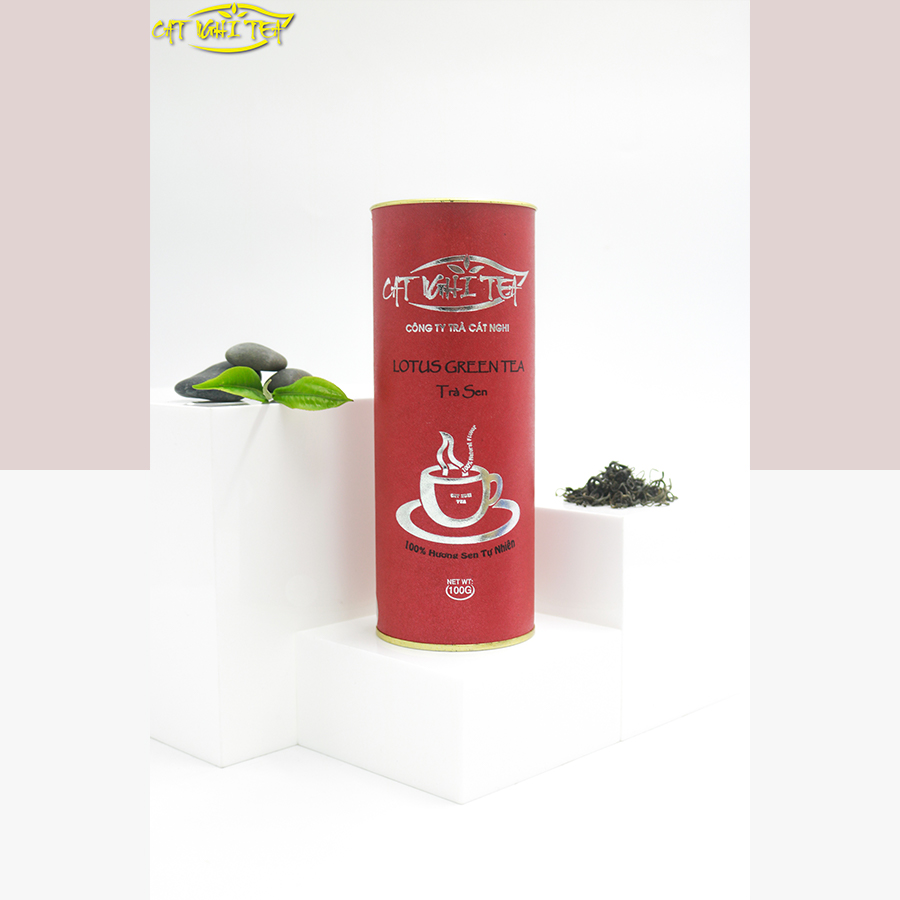 Trà Lon Truyền Thống - Trà Xanh Hương Sen Cát Nghi Tea (100g)