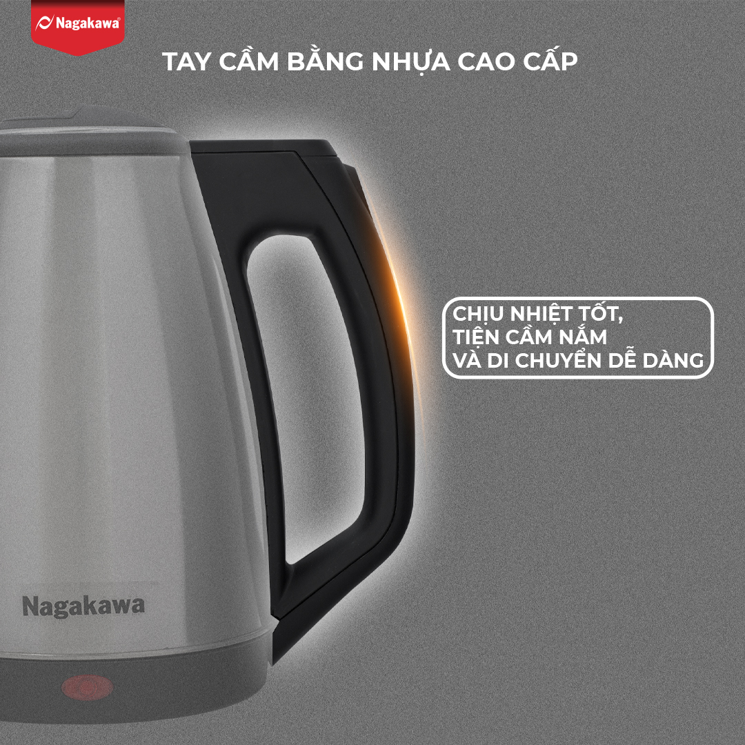 Ấm Siêu Tốc Nagakawa NAG0312 (1.8 Lít) - Hàng Chính Hãng